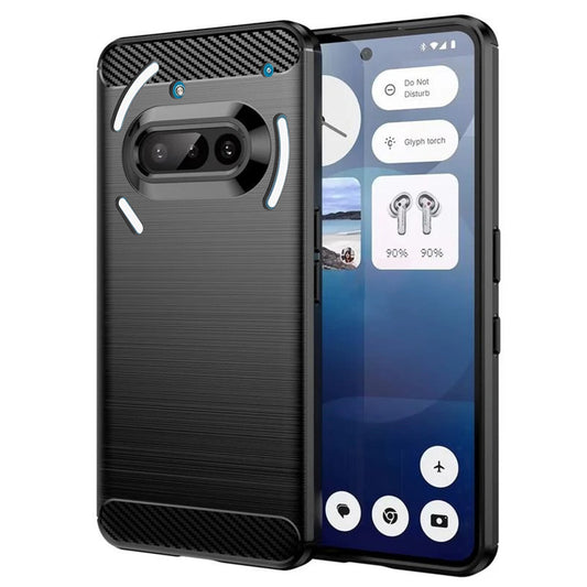 Funda para Nothing Phone (3a), Techsuit, Carbono, Negra