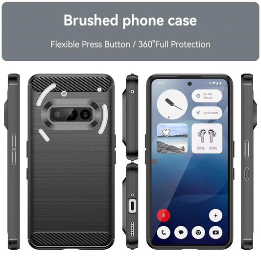 Funda para Nothing Phone (3a), Techsuit, Carbono, Negra