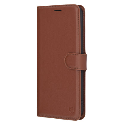 Case for Nothing Phone (3a), Techsuit, Leather Folio, Brown