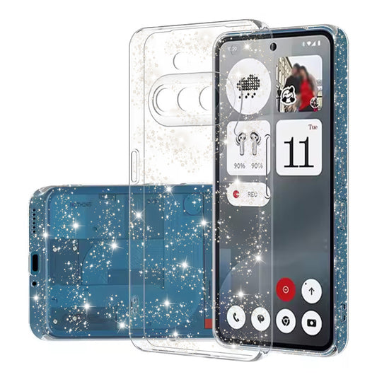 Funda para Nothing Phone (3a), Techsuit, SparkleSkin, Transparente