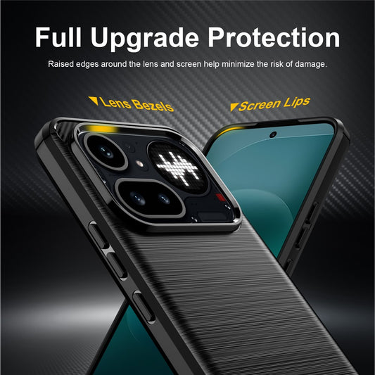 Funda para Nothing Phone (4a) Pro, Techsuit, Carbon, Negra