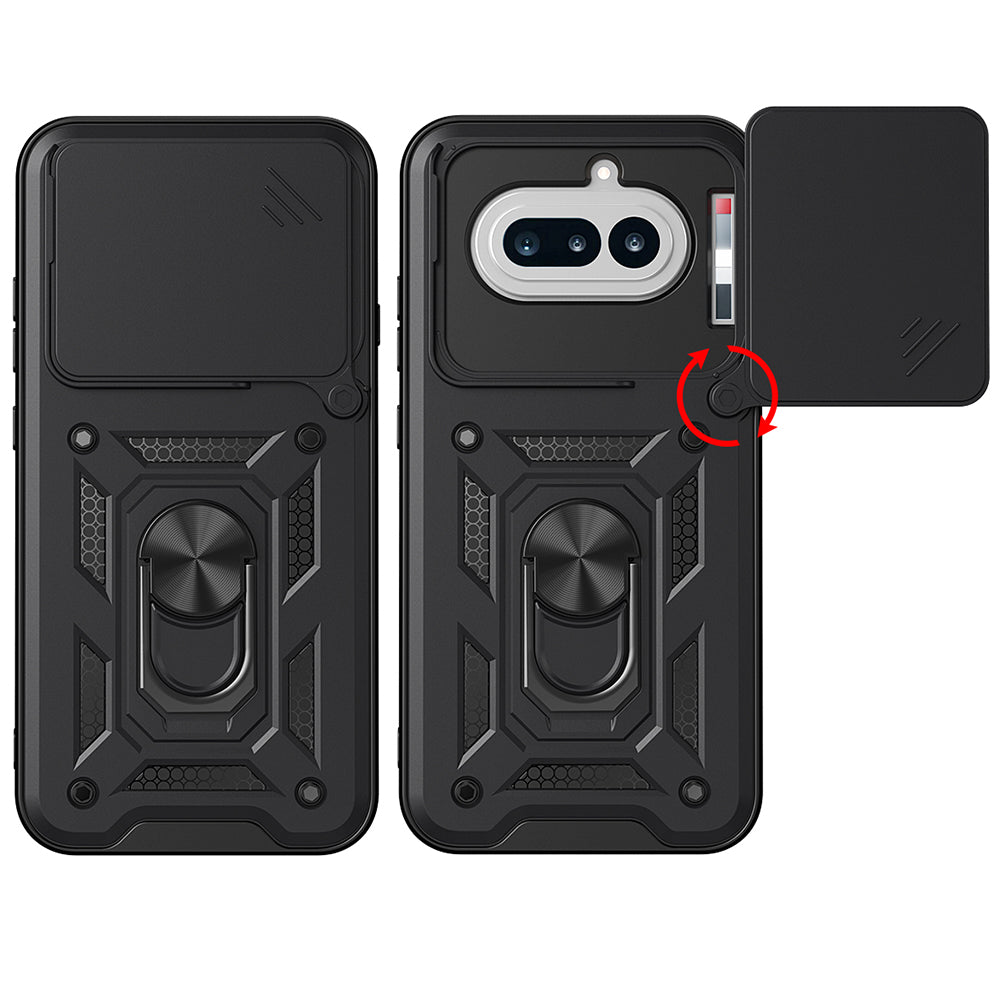 Funda para Nothing Phone (4a), Techsuit, CamShield, Negra