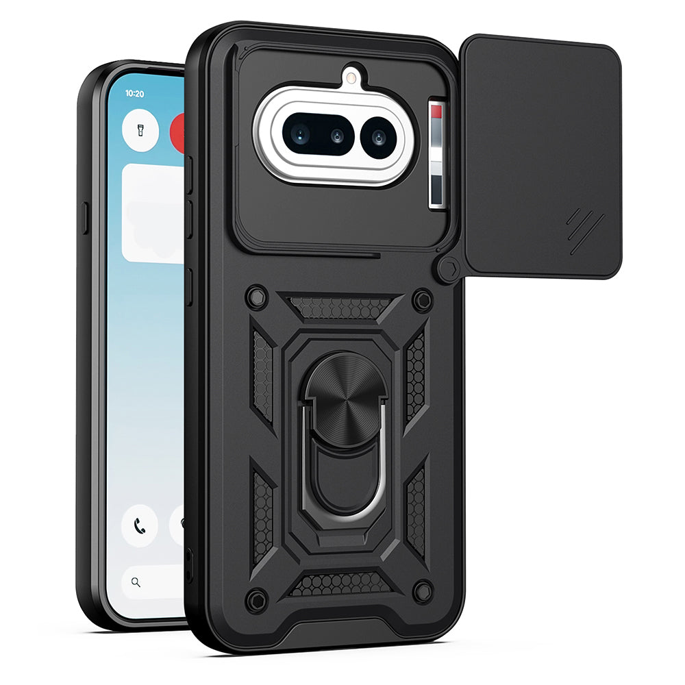 Funda para Nothing Phone (4a), Techsuit, CamShield, Negra