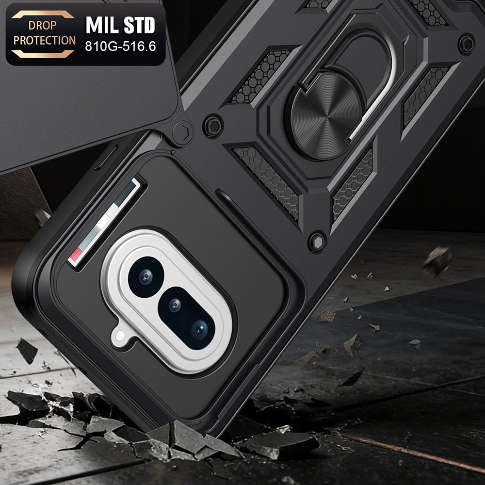Funda para Nothing Phone (4a), Techsuit, CamShield, Negra