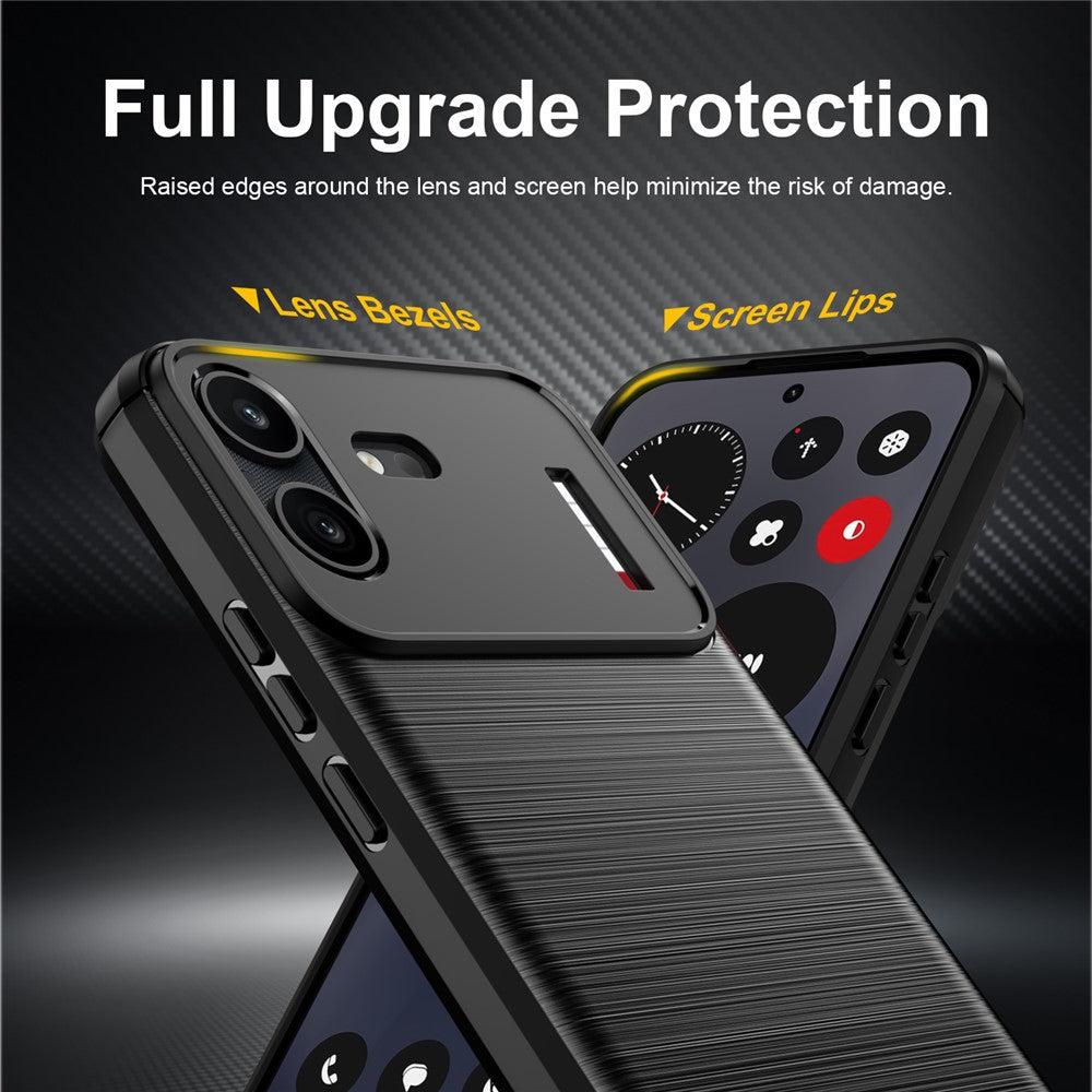 Funda para Nothing Phone (4b), Techsuit, Carbono, Negra