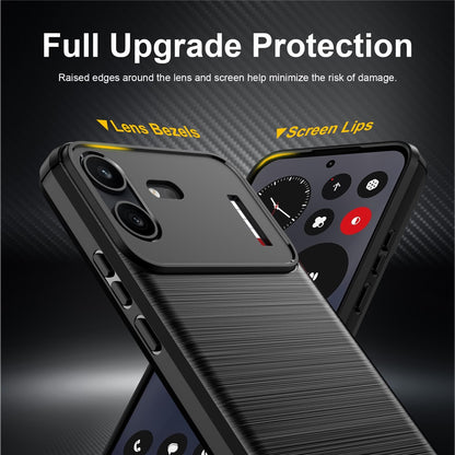 Funda para Nothing Phone (4b), Techsuit, Carbono, Negra