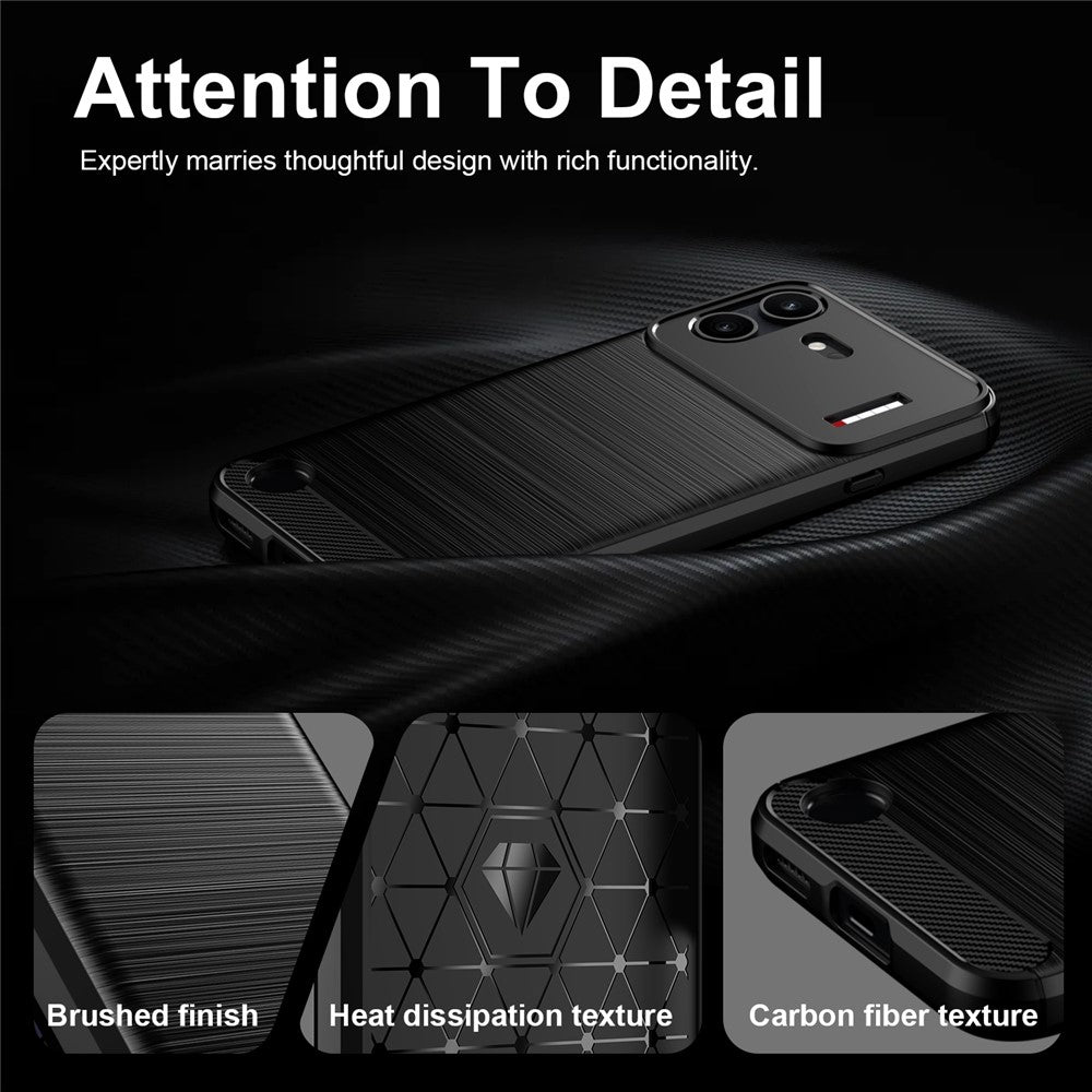Funda para Nothing Phone (4b), Techsuit, Carbono, Negra