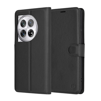 Funda para OnePlus 12, Techsuit, Leather Folio, Negra