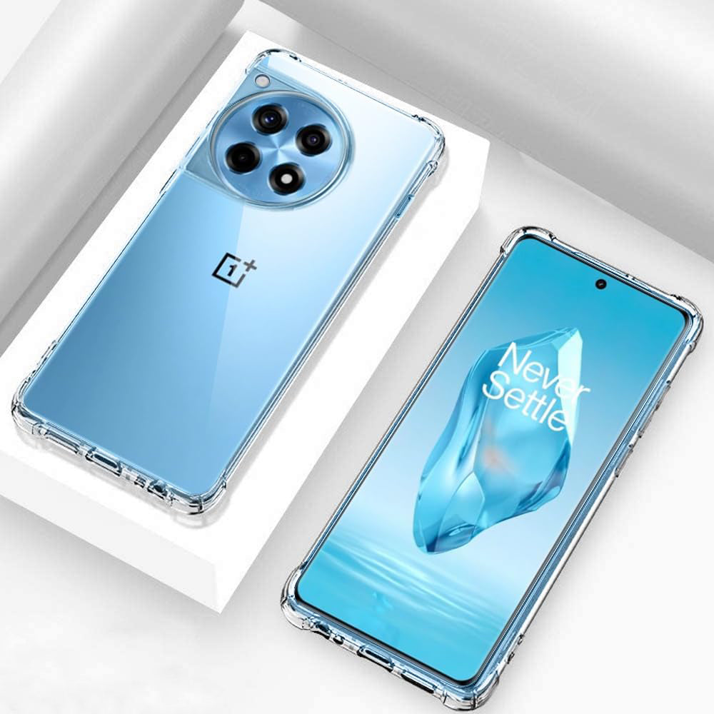 Funda para OnePlus 12R, Techsuit, Antigolpes Transparente, Transparente
