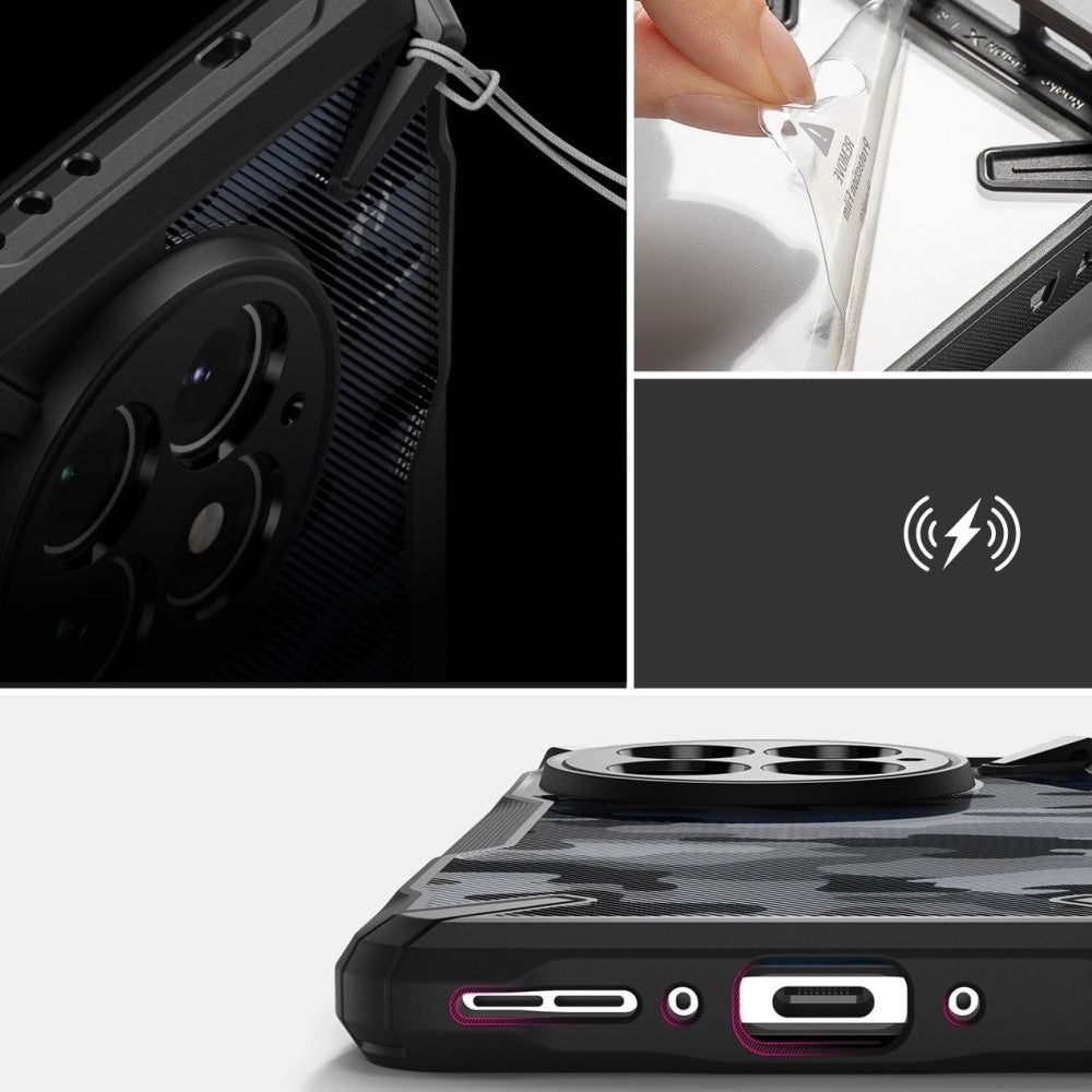 Funda para OnePlus 13, Ringke, Fusion X Design, Camuflaje