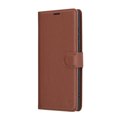 Funda para OnePlus 13, Techsuit, Leather Folio, Marrón