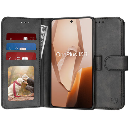 Funda para OnePlus 13R, Techsuit, Diary Book, Negra