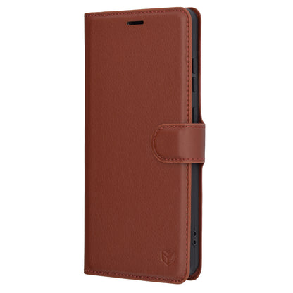 Funda para OnePlus 13R, Techsuit, Leather Folio, Marrón