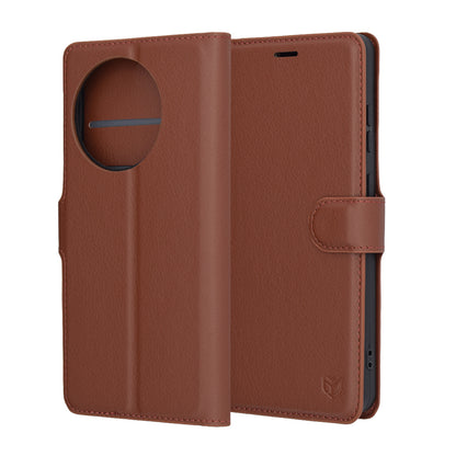 Funda para OnePlus 13R, Techsuit, Leather Folio, Marrón