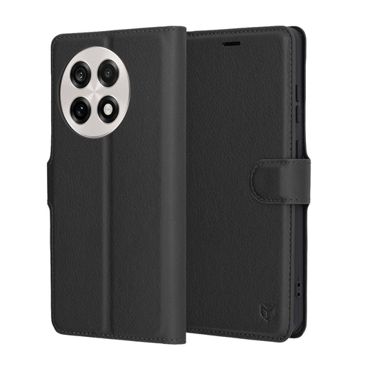 Funda para OnePlus 13R, Techsuit, Leather Folio, Negra