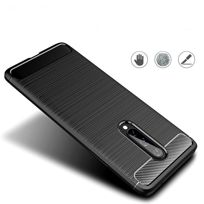 Funda para OnePlus 8, Techsuit, Carbono, Negra