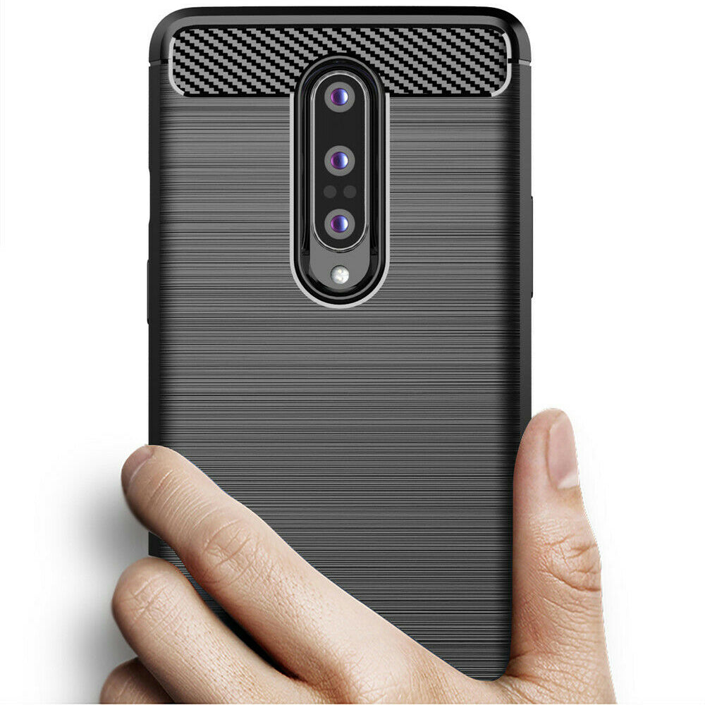Funda para OnePlus 8, Techsuit, Carbono, Negra