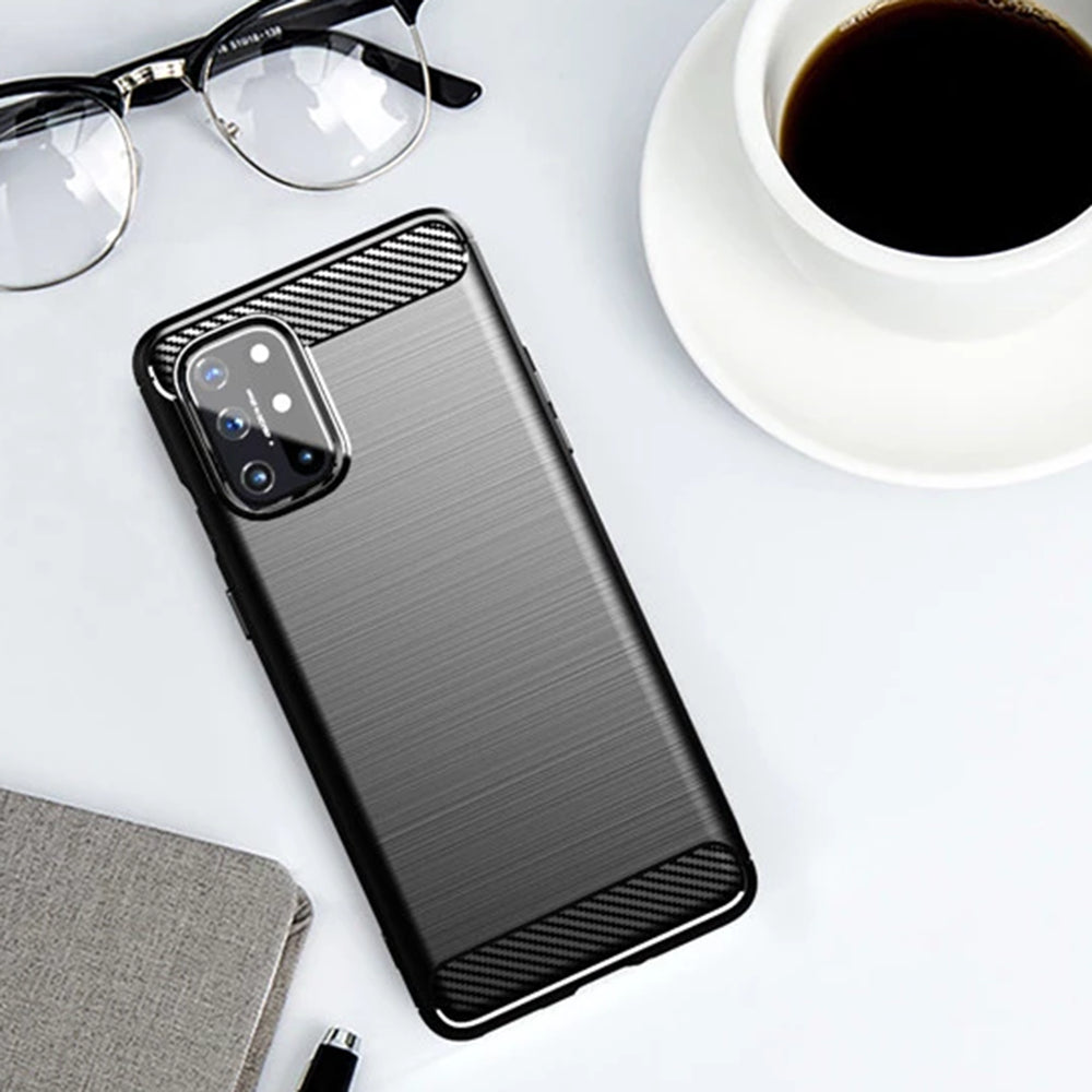 Funda para OnePlus 8T, Techsuit, Carbono, Negra