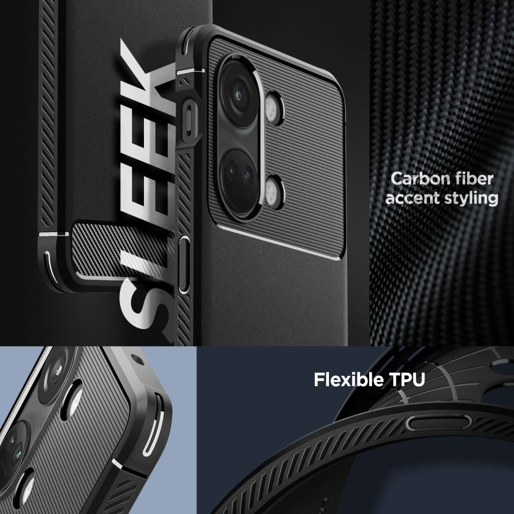 Funda para OnePlus Nord 3, Spigen, Rugged Armour, Negro ACS05197 