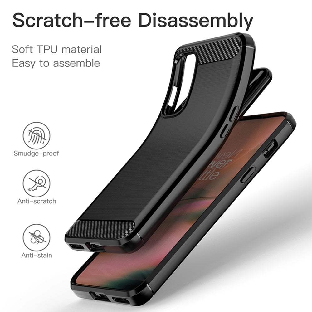 Funda para OnePlus Nord 2 5G, Techsuit, Carbono, Negra
