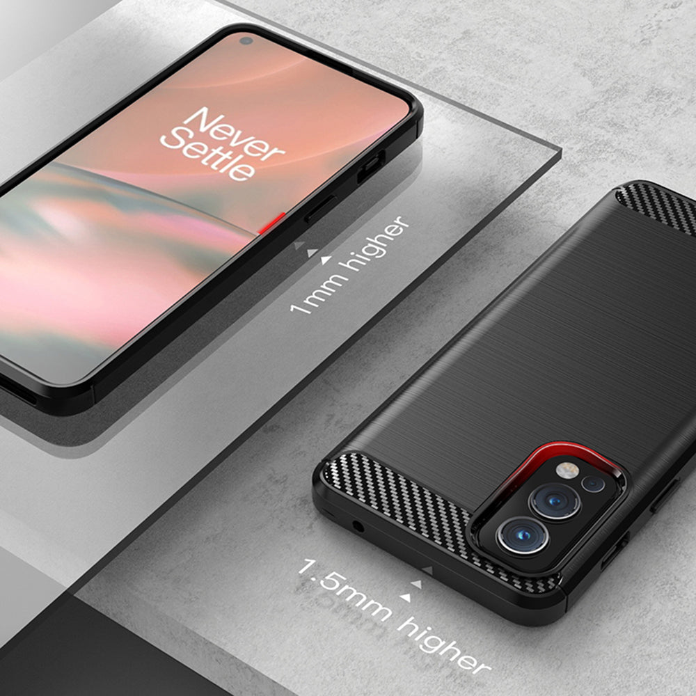 Funda para OnePlus Nord 2 5G, Techsuit, Carbono, Negra