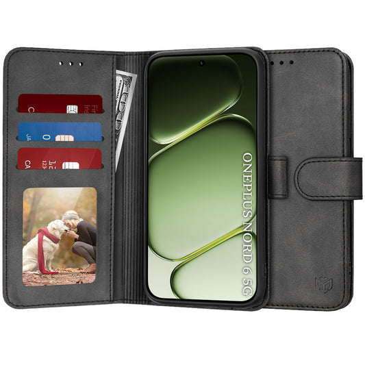 Funda para OnePlus Nord 6, Techsuit, Diary Book, Negra