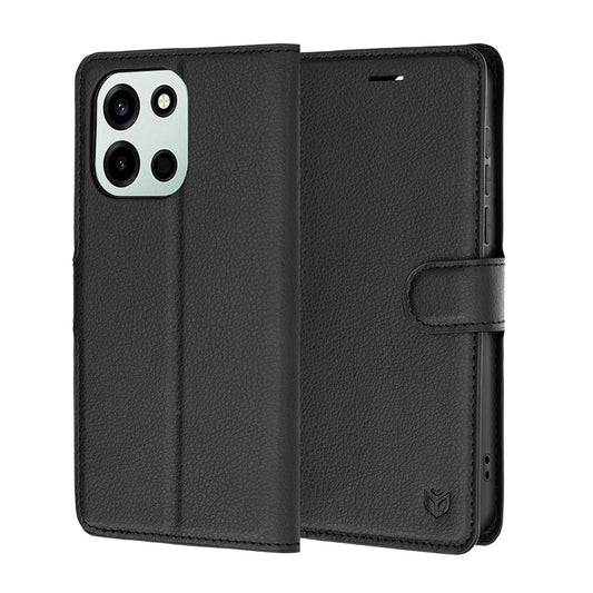 Funda para OnePlus Nord 6, Techsuit, Leather Folio, Negra