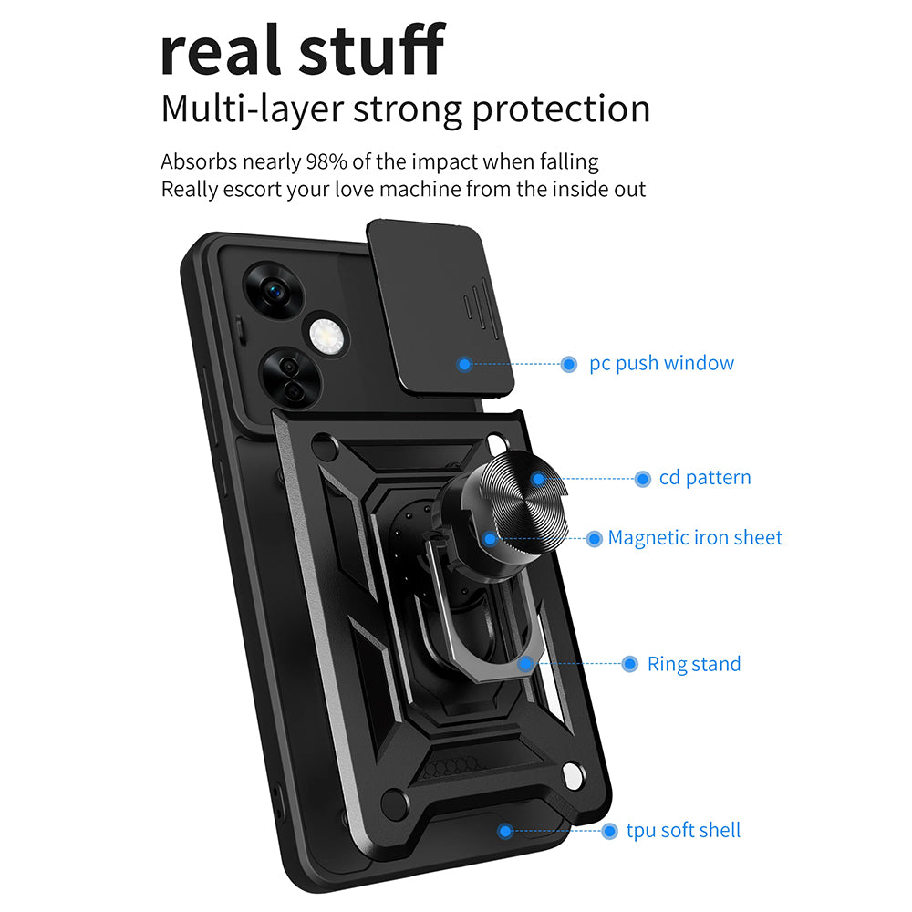 Funda para OnePlus Nord CE 3 Lite, Techsuit, CamShield, Azul