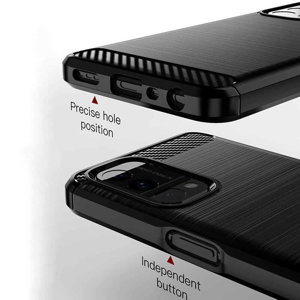 Funda para OnePlus Nord N200 5G / Oppo A74 5G / A54 5G, Techsuit, Carbono, Negra