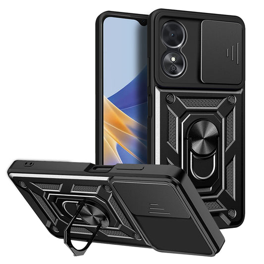 Funda para Oppo A17, Techsuit, CamShield, Negra