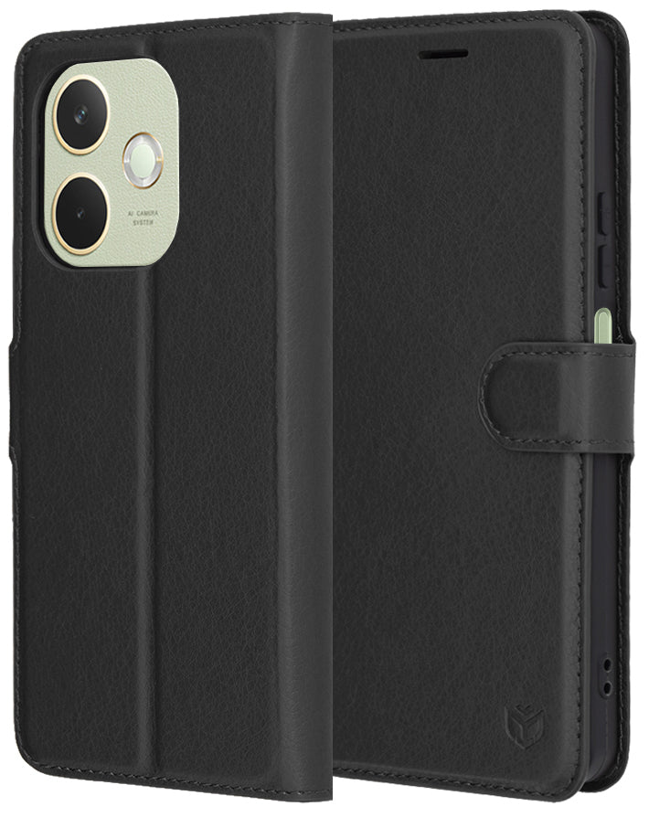 Funda para Oppo A5 Pro 4G / A5 Pro, Techsuit, Folio de cuero, Negra