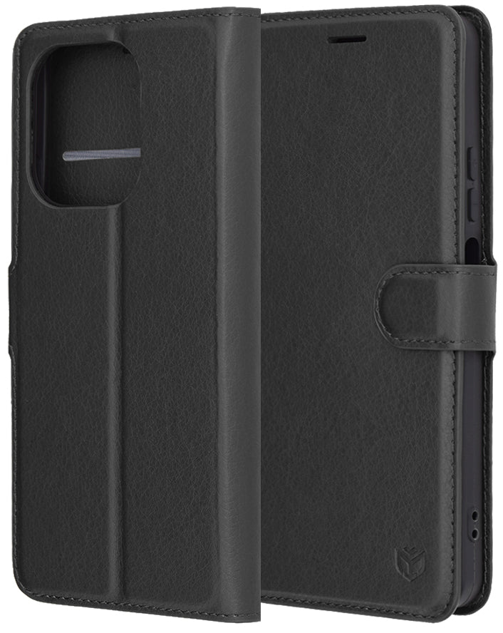 Funda para Oppo A5 Pro 4G / A5 Pro, Techsuit, Folio de cuero, Negra