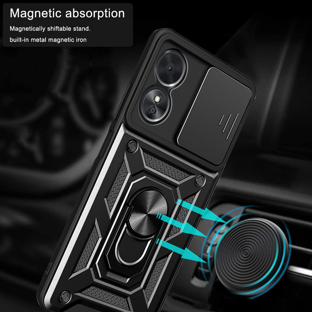 Funda para Oppo A58 5G / A78 5G, Techsuit, CamShield, Negra