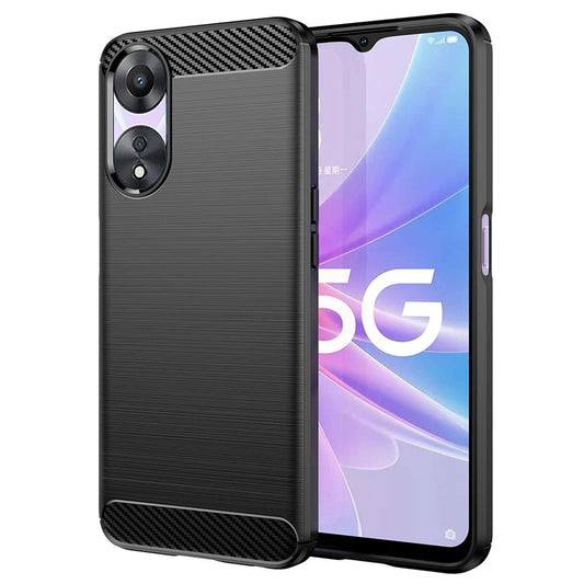 Funda para Oppo A58 5G / A78 5G, Techsuit, Carbono, Negra