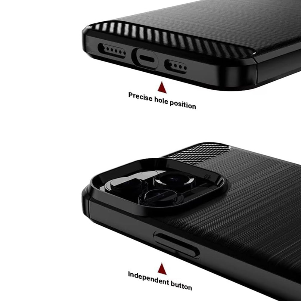 Funda para Oppo A6 4G, Techsuit, Carbono, Negra