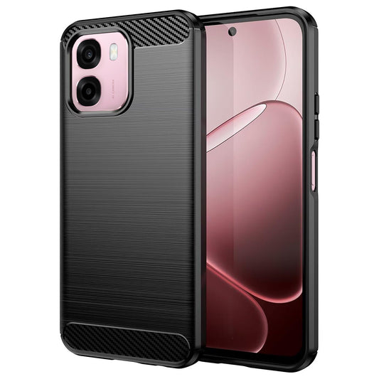 Funda para Oppo A6 4G, Techsuit, Carbono, Negra