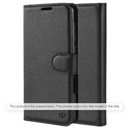 Case for Oppo A6 4G, Techsuit, Leather Folio, Black