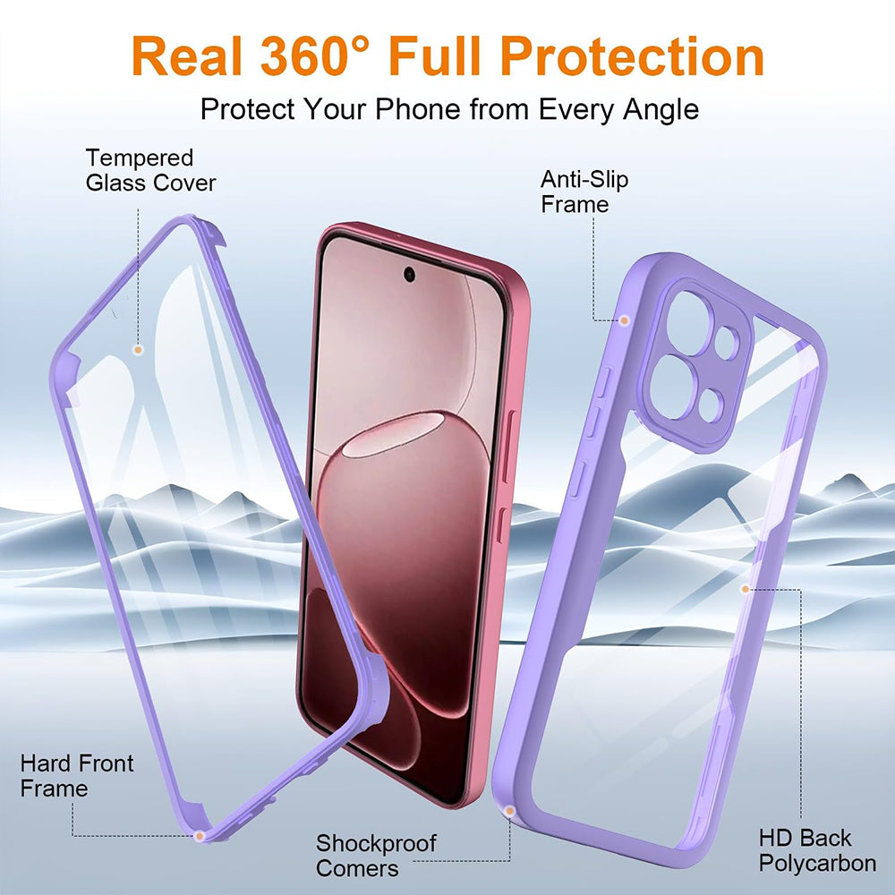 Funda para Oppo A6 Pro 5G / A6 Pro 4G, Techsuit, ColorVerse 360, Morado