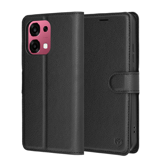 Funda para Oppo A6 Pro 5G / A6 Pro 4G, Techsuit, Leather Folio, Negra