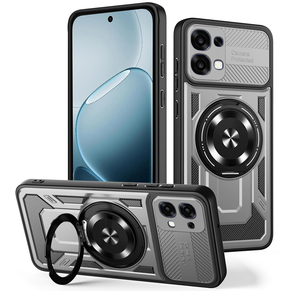 Funda para Oppo A6 Pro 5G / A6 Pro 4G, Techsuit, RuggedCam, Gris