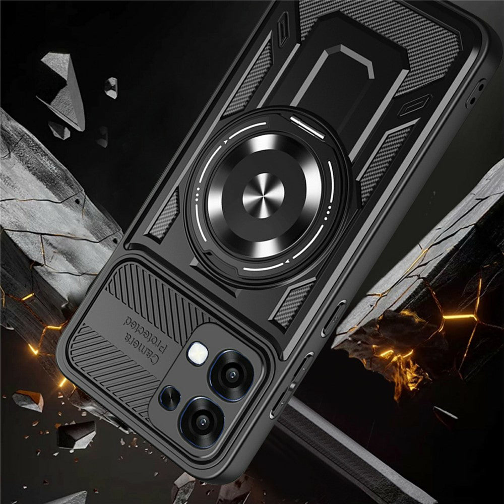 Funda para Oppo A6 Pro 5G / A6 Pro 4G, Techsuit, RuggedCam, Morado
