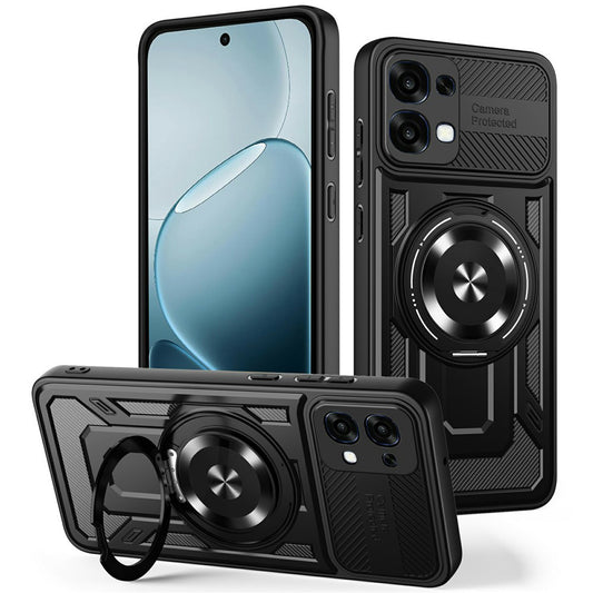 Funda para Oppo A6 Pro 5G / A6 Pro 4G, Techsuit, RuggedCam, Negra