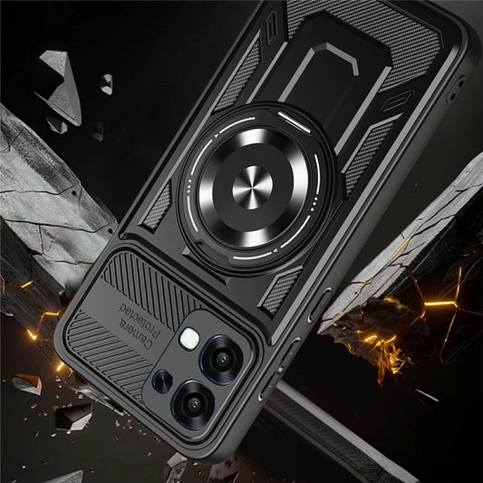 Funda para Oppo A6 Pro 5G / A6 Pro 4G, Techsuit, RuggedCam, Negra