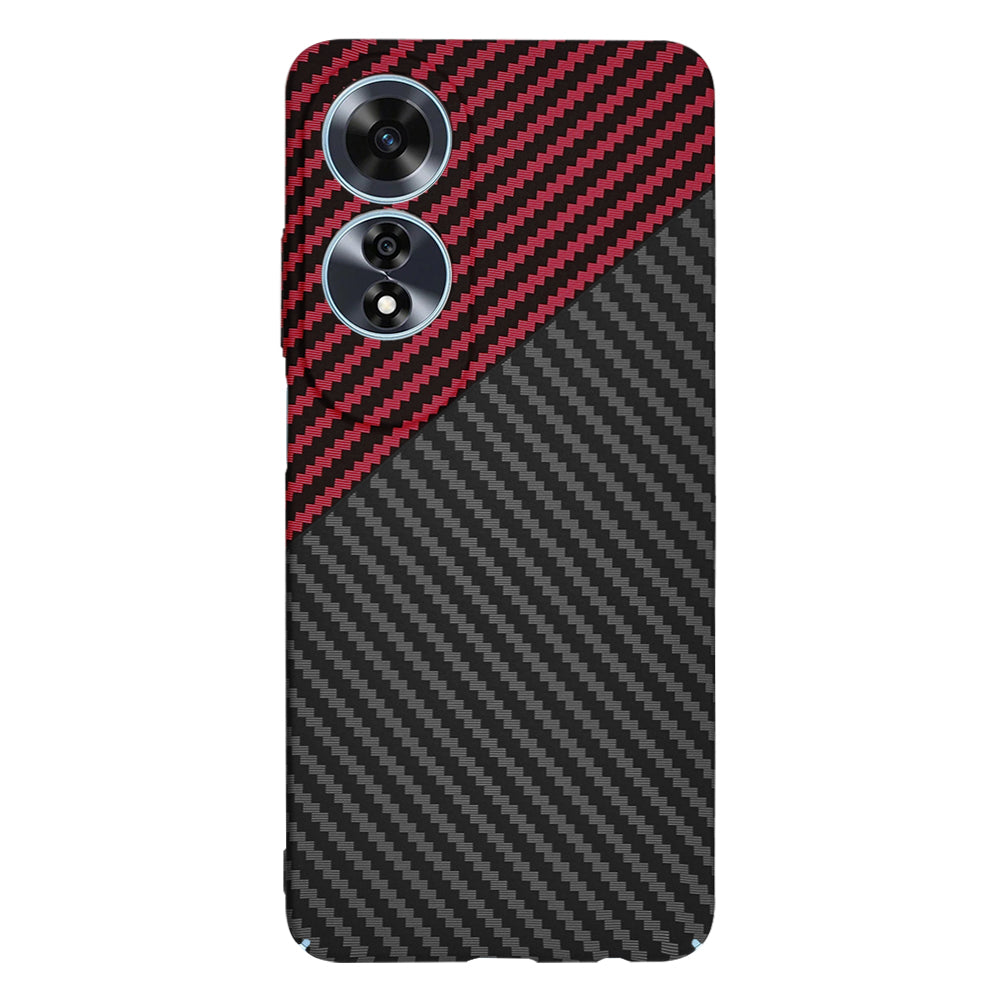 Funda para Oppo A60, Techsuit, Carbonite FiberShell, Negra Roja