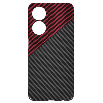 Funda para Oppo A60, Techsuit, Carbonite FiberShell, Negra Roja