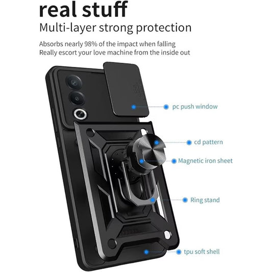 Funda para Oppo A80, Techsuit, CamShield, Negra