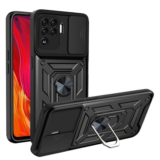 Funda para Oppo A94 / Reno5 Lite, Techsuit, CamShield, Negra