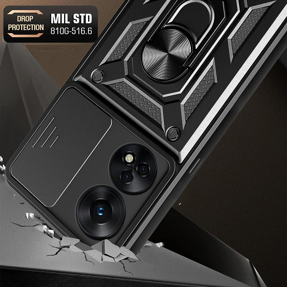 Funda para Oppo A98, Techsuit, CamShield, Negra