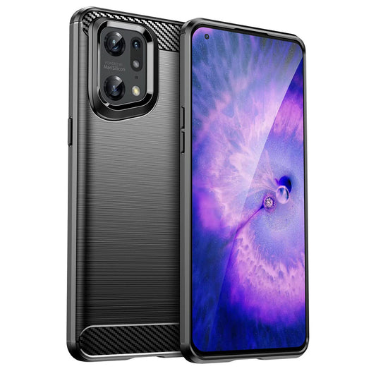 Case for Oppo Find X5 Pro, Techsuit, Carbon, Black