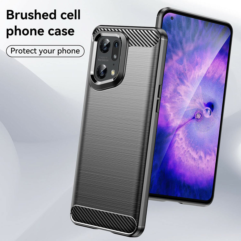 Case for Oppo Find X5 Pro, Techsuit, Carbon, Black